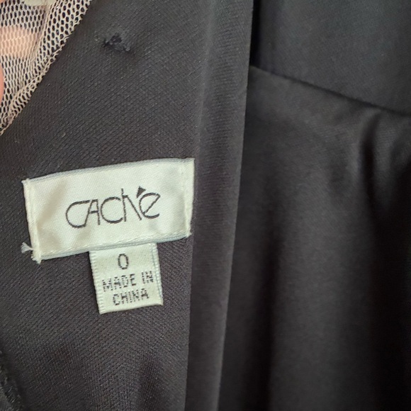 Cache Black Sheath Halter Lace Cocktail Dress 0 - Picture 14 of 15